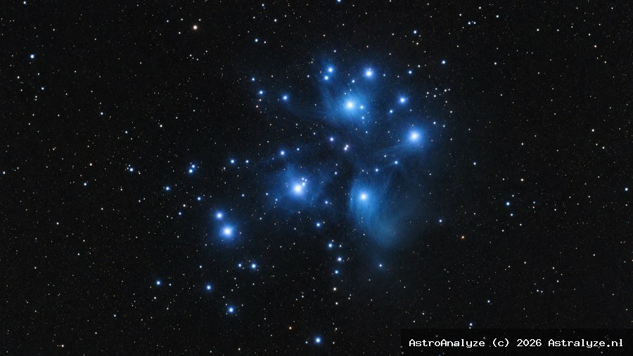 Messier 45 - Zevengesternte - AI aangepast