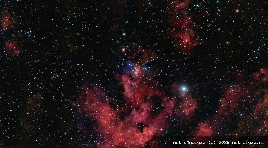 NGC6910 - Schommelpaar sterrenhoop - AI aangepast